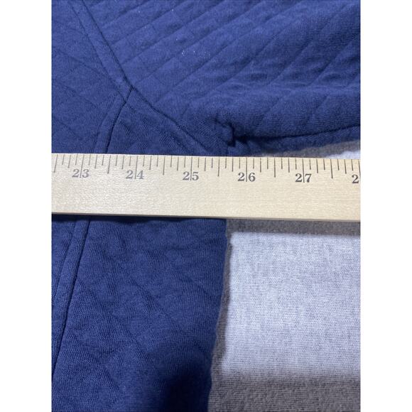 LL Bean Pullover Mens Extra Large Blue Quilted Quarter 1/4 Snap Active Outdoors - Picture 8 of 8